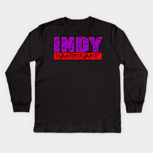 Extreme Indy Handshake Purple Logo Kids Long Sleeve T-Shirt